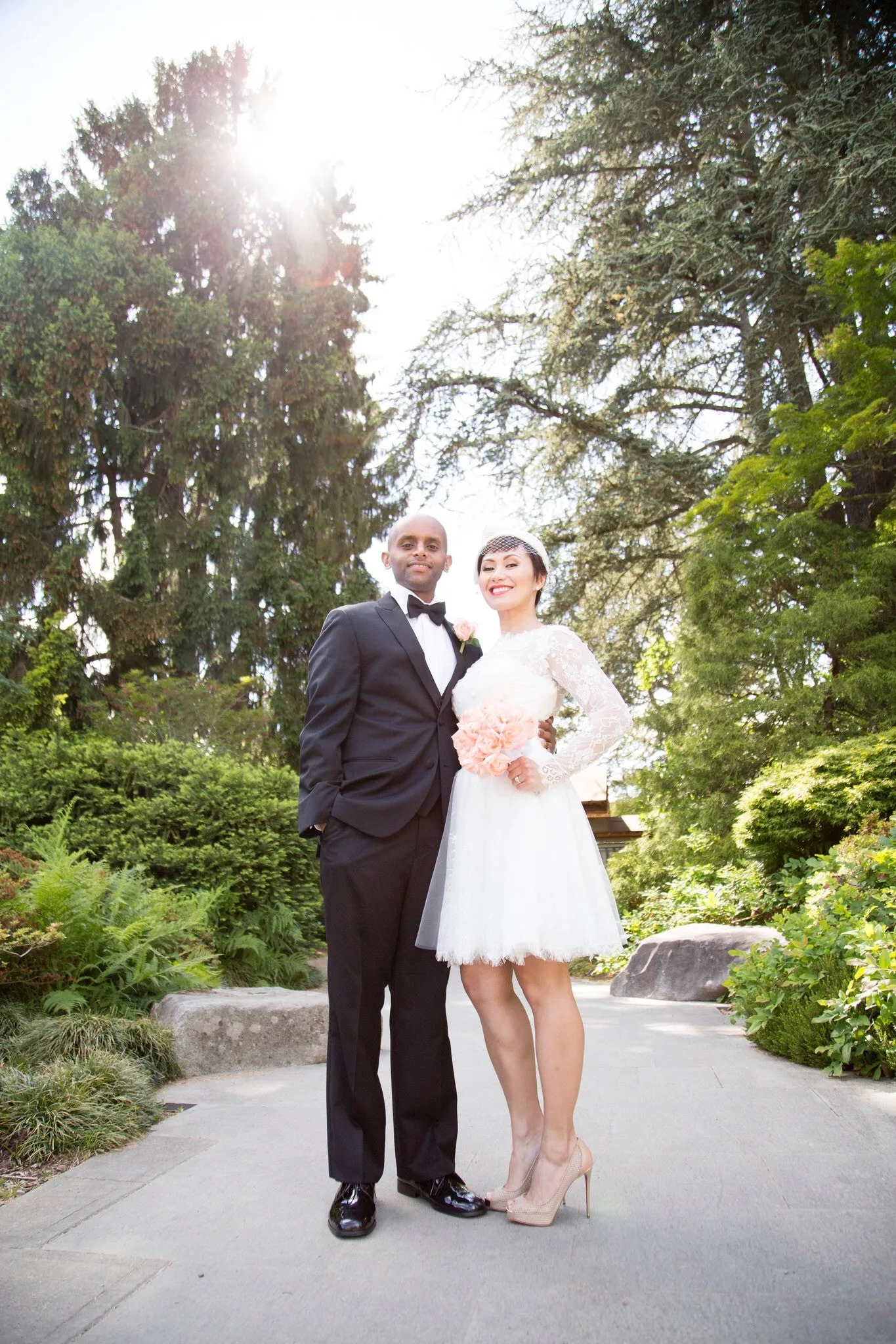 Long Sleeve Short Wedding Dress (#Claudine)
